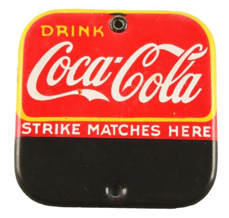 Porcelain Coca-Cola Match Striker sign.