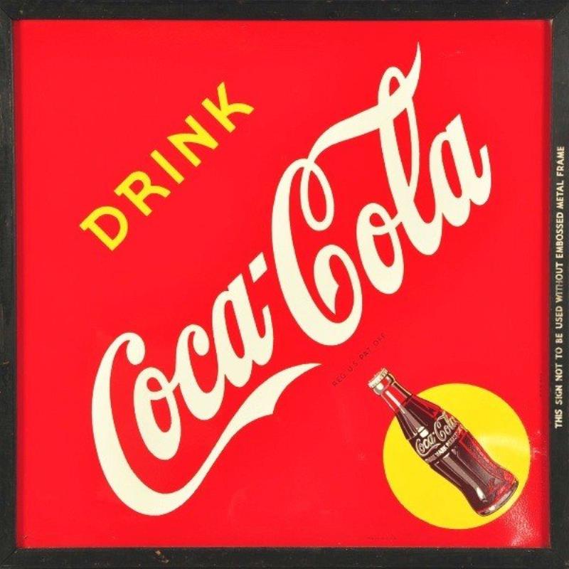 1946 Tin Coca-Cola Diamond Sign