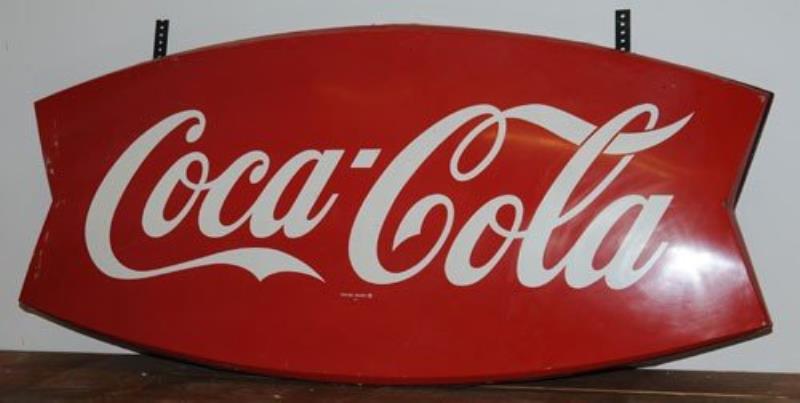 LARGE 2 SIDED COCA-COLA 1960'S SIGN