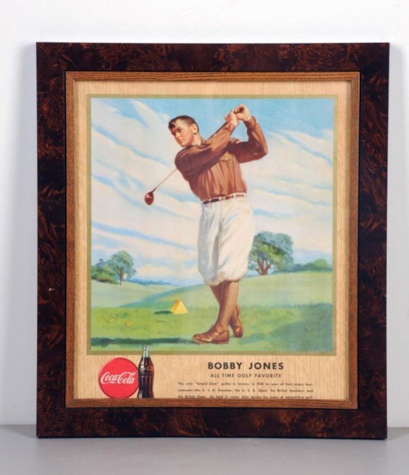 1947 Bobby Jones Coca - Cola Cardboard Sign.