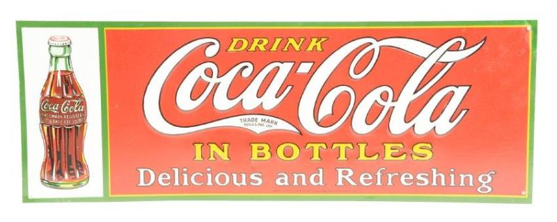1931 Embossed Tin Coca-Cola Advertising Sign With