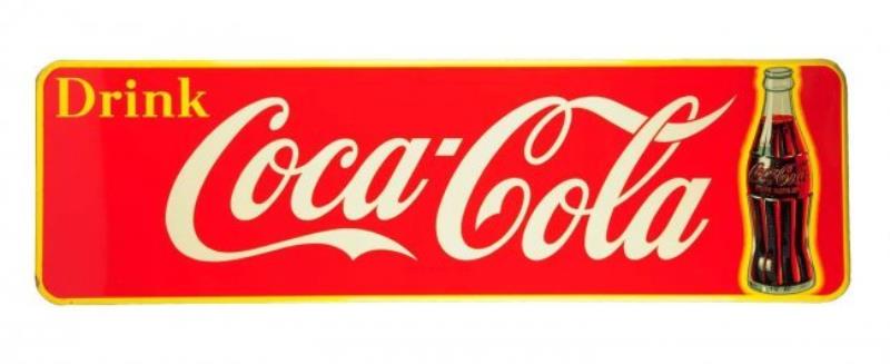 1950's Self Framed Coca - Cola Sign