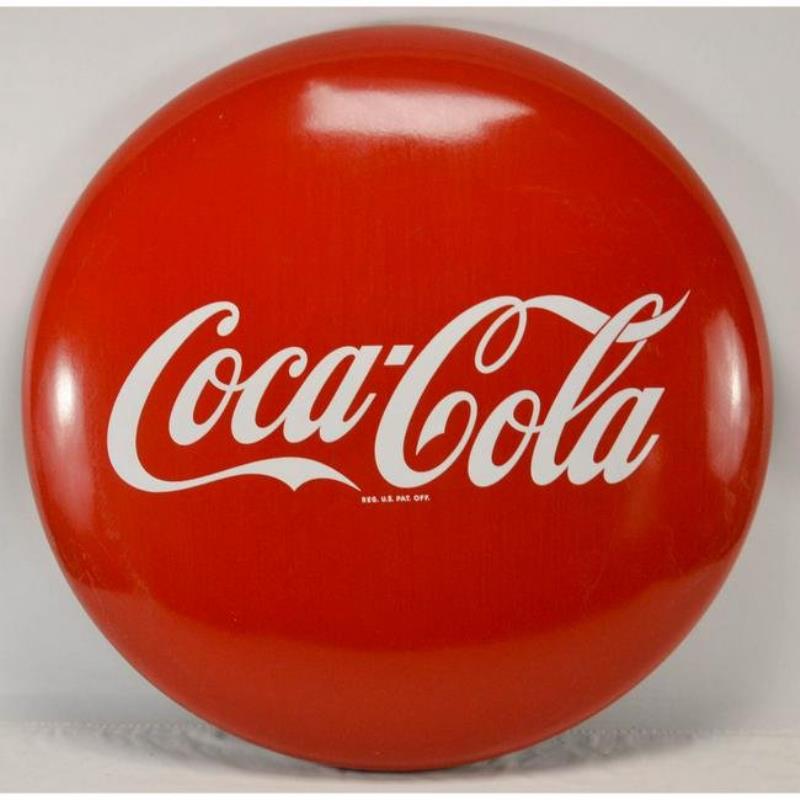 36" Coca-Cola Porcelain Button (Disc)