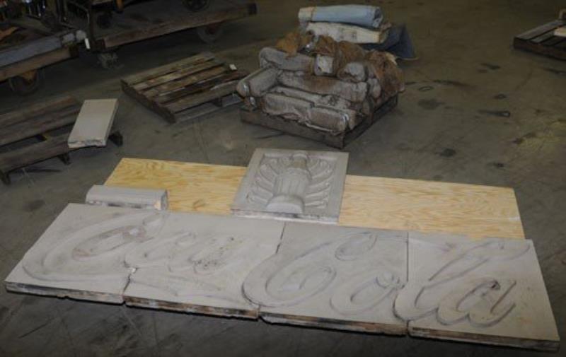 CIRCA 1930 COCA-COLA CAST MASONRY BUILDING ELEMENT