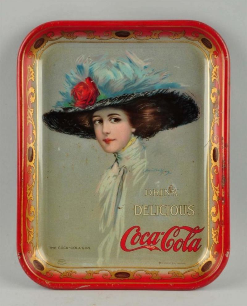 1910 Drink Delicious Coca-Cola Advertising Tray.