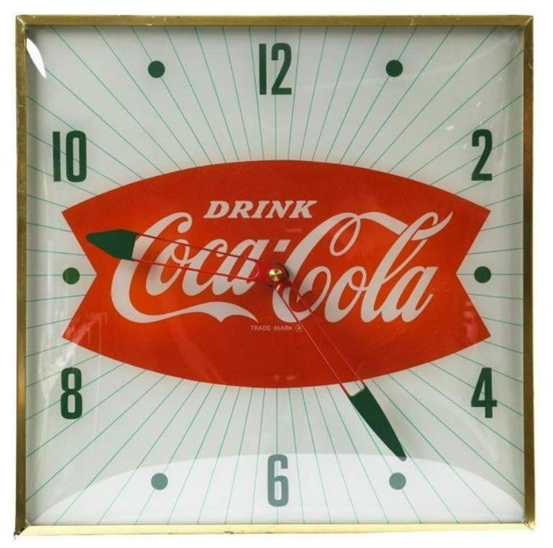 Drink Coca Cola Fishtail Pam Clock