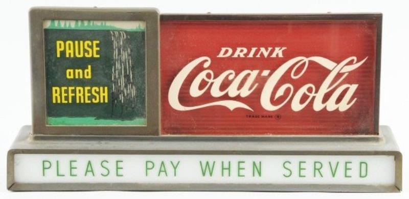 Coca-Cola Waterfall Countertop Light-Up Sign