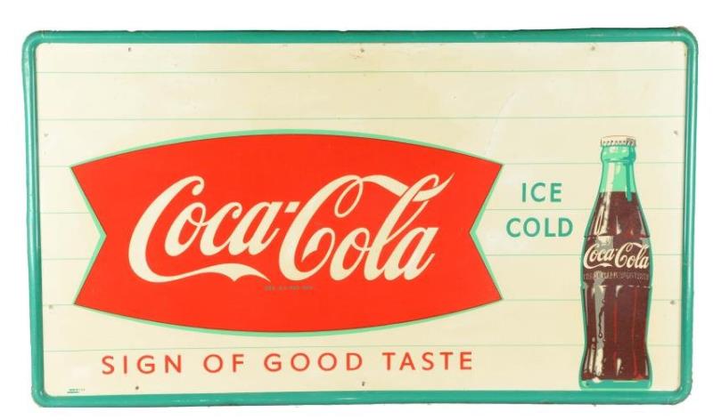 Coca-Cola Pressed Metal Sign.