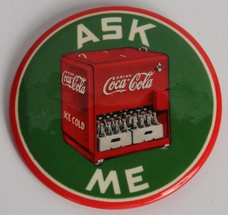 COCA-COLA ROUTE DRIVER PIN BACK BUTTON