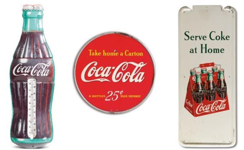 Coca-Cola Signs & Thermometer