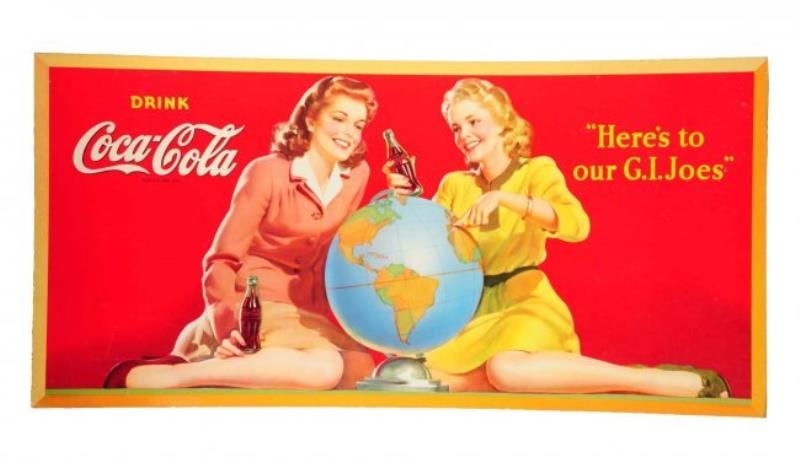 1944 Large Coca - Cola Cardboard Poster
