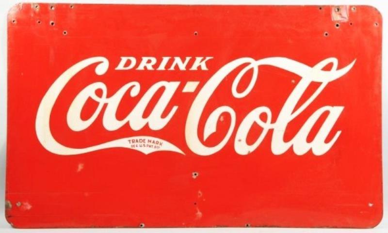 1930s Coca-Cola Porcelain Sidewalk Sign.