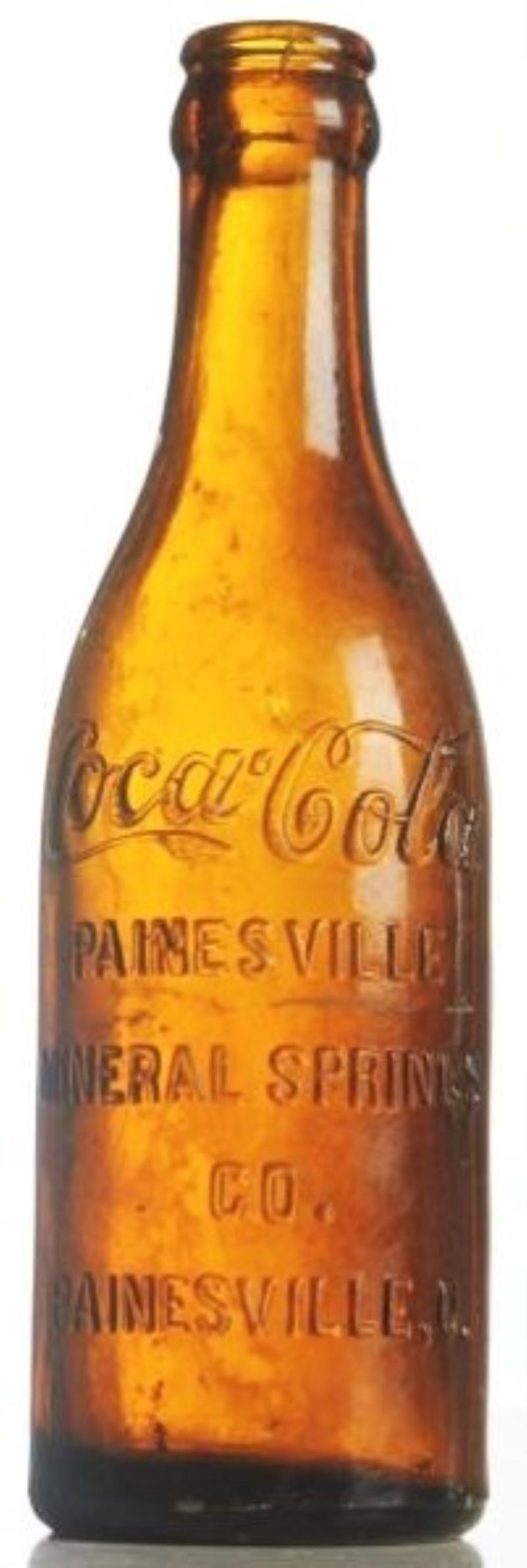 Painesville, OH Amber Coca-Cola Bottle.