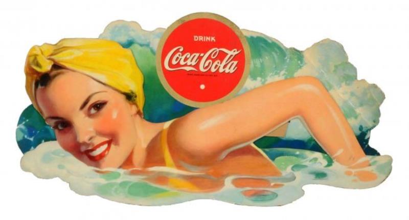 Coca-Cola Swimmer Girl Festoon Element.