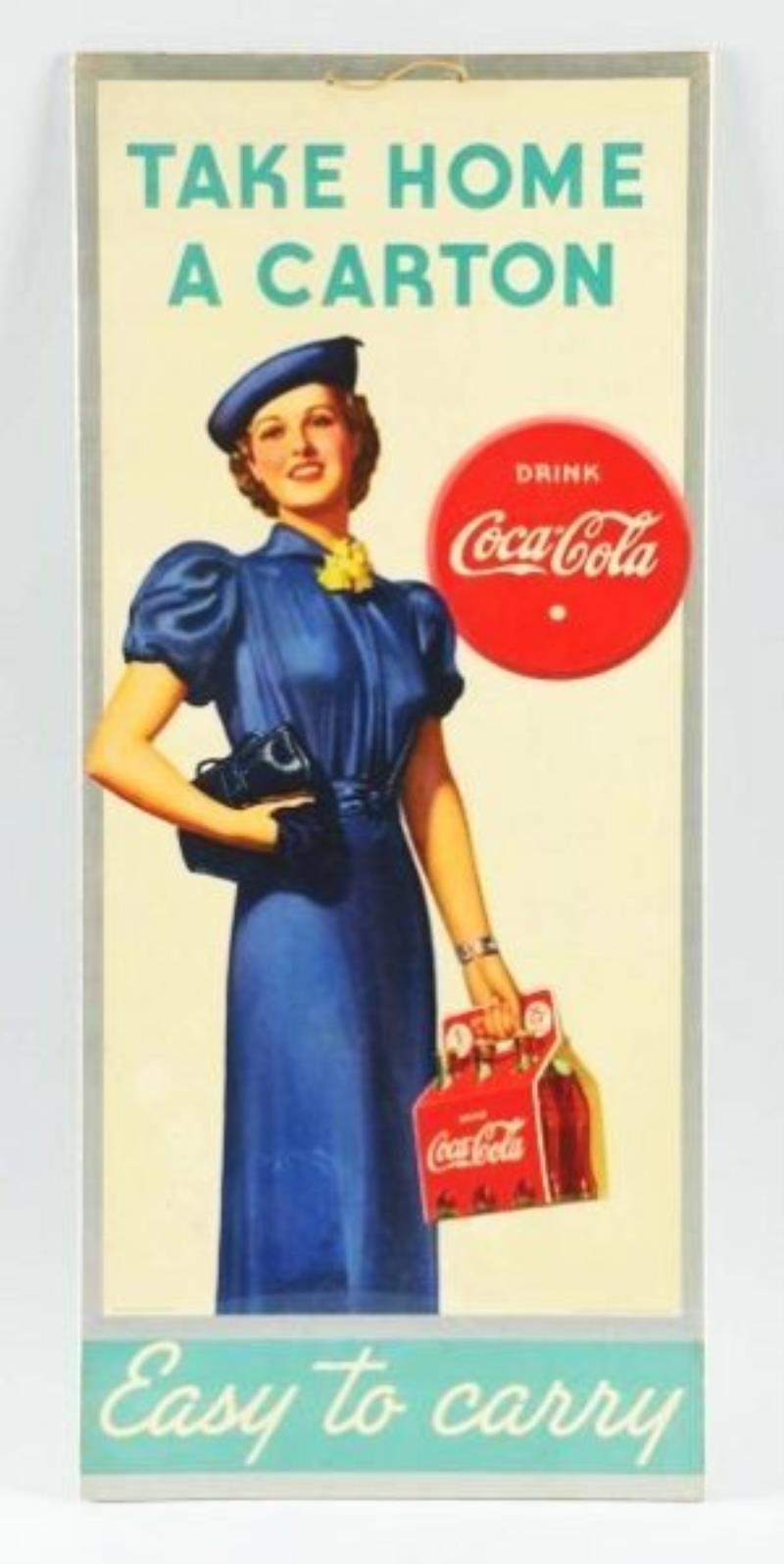 1937 Coca-Cola Cardboard Poster