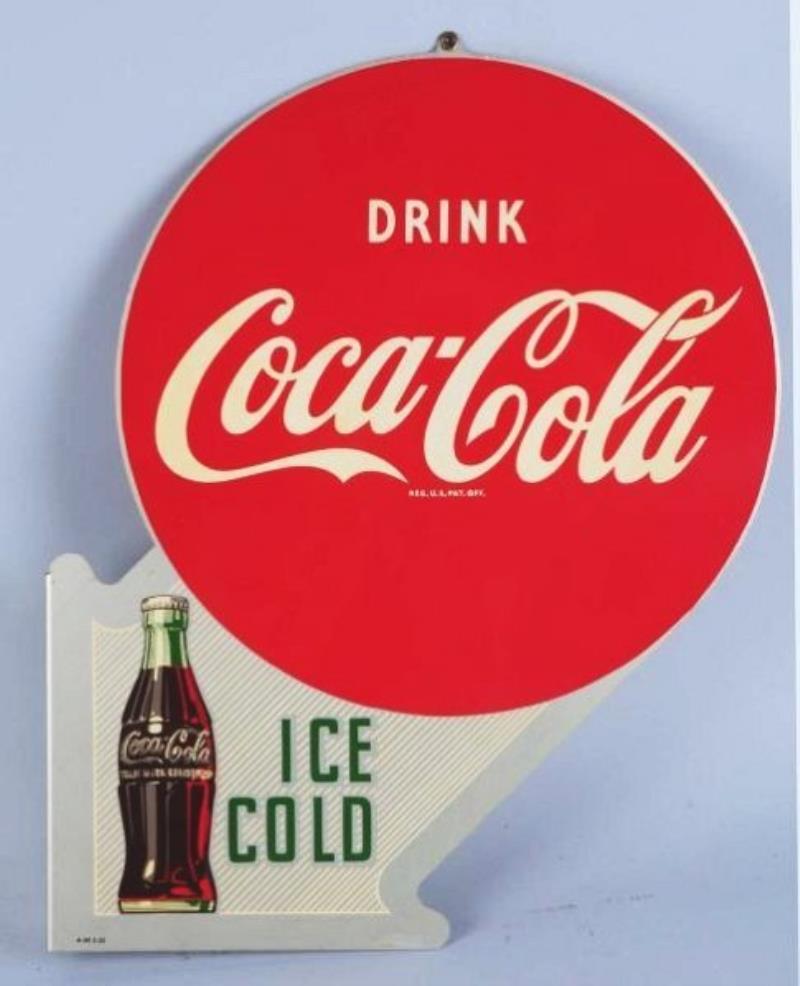 1953 Coca-Cola Tin Flange Sign.
