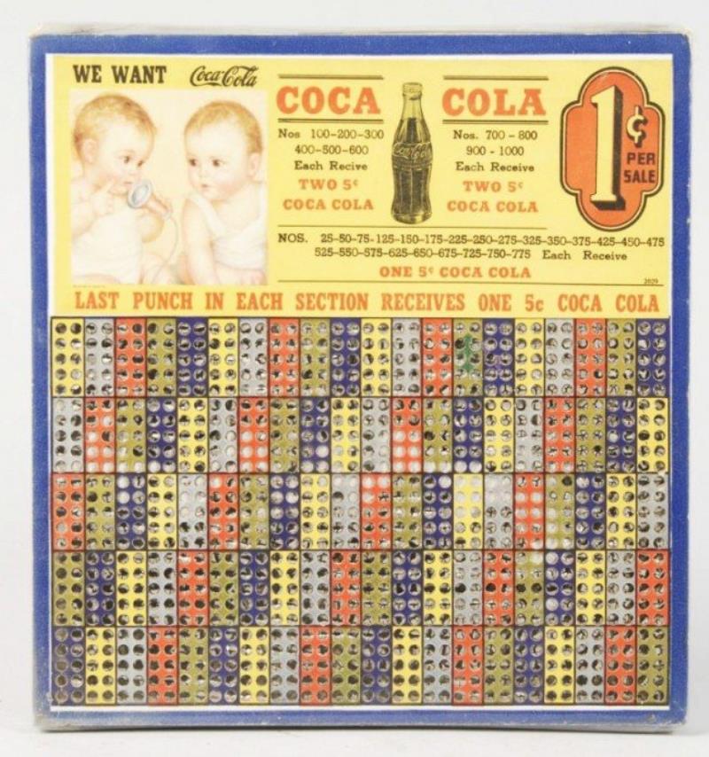 Coca-Cola Punchboard with Babies