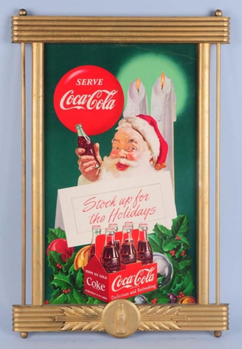 1950s Small Coca-Cola Poster in Old Kay Frame