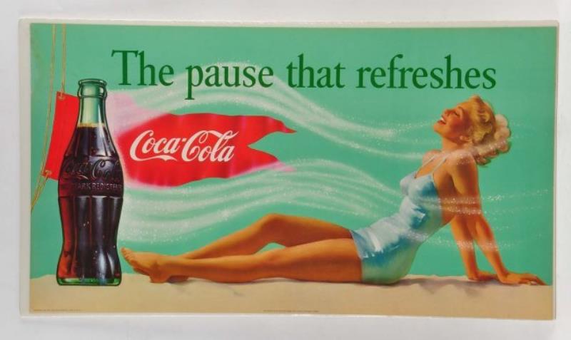 1950's Coca Cola Girl Advertising Sign