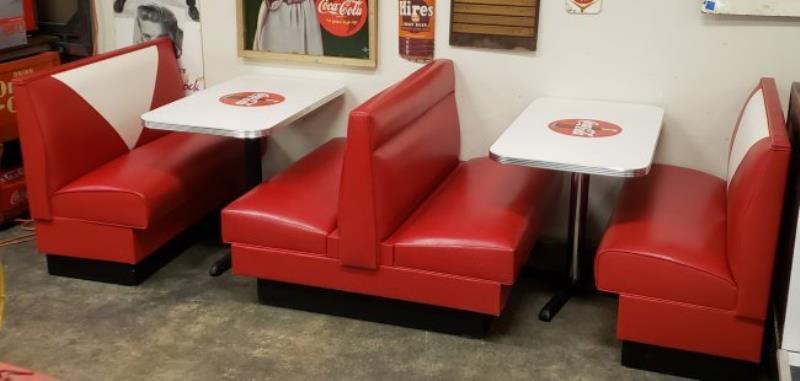 Two complete Coca Cola Diner Booths