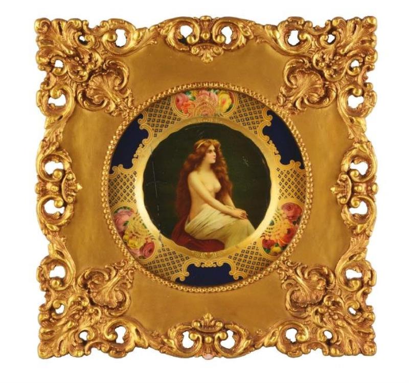 Framed Coca-Cola Topless Vienna Art Plate