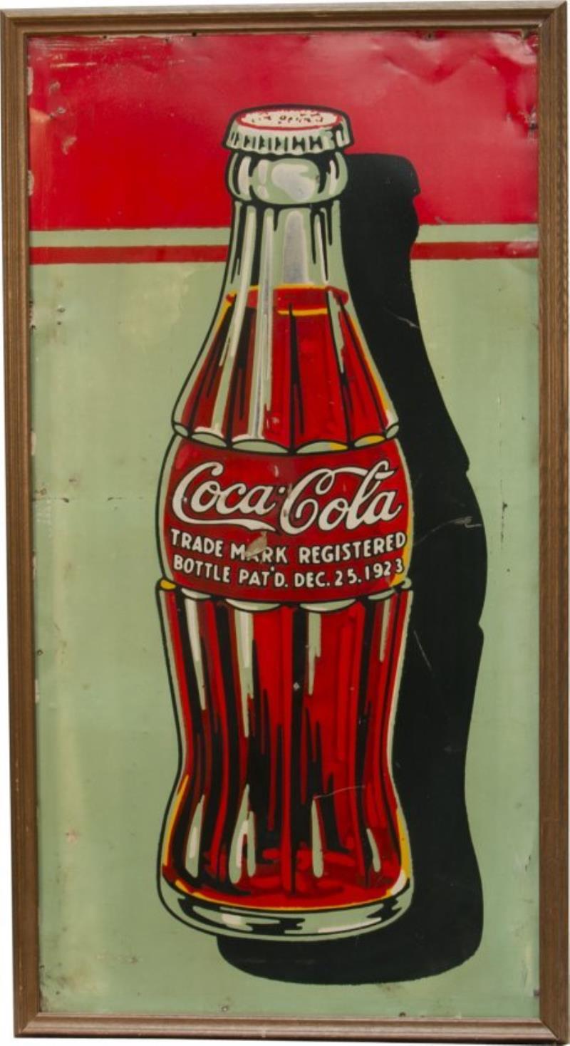 Coca Cola Bottle Pat'd Dec. 25, 1923 Tin Sign