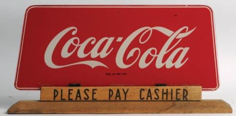 1948 Coca-Cola reverse glass counter sign