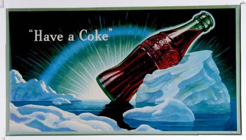1944 SMALL HORIZONTAL COCA-COLA CARDBOARD POSTER