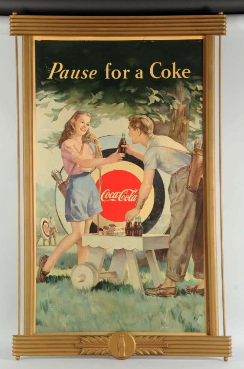 1948 Coca-Cola Large Cardboard Poster