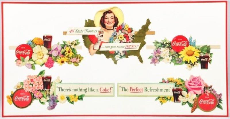 1955 Coca-Cola State Flowers Back Bar Display
