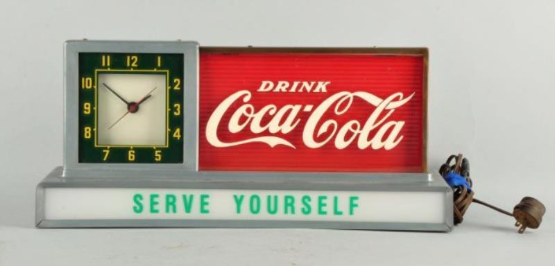 Coca-Cola Serve Yourself Countertop Light & Clock