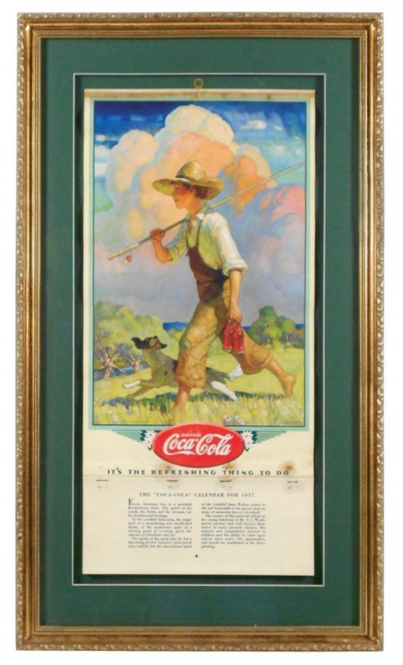 Coca-Cola calendar, c1937, "Drink Coca-Cola it's the