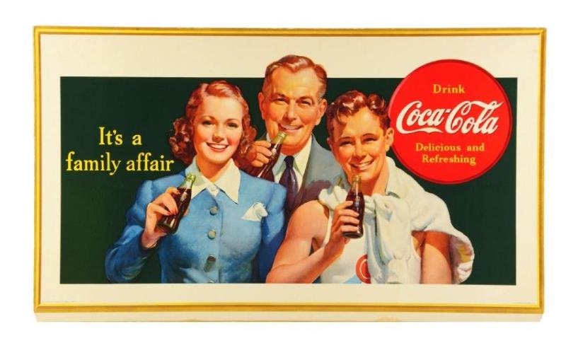 Gorgeous 1941 Family Affair Coca-Cola Poster.