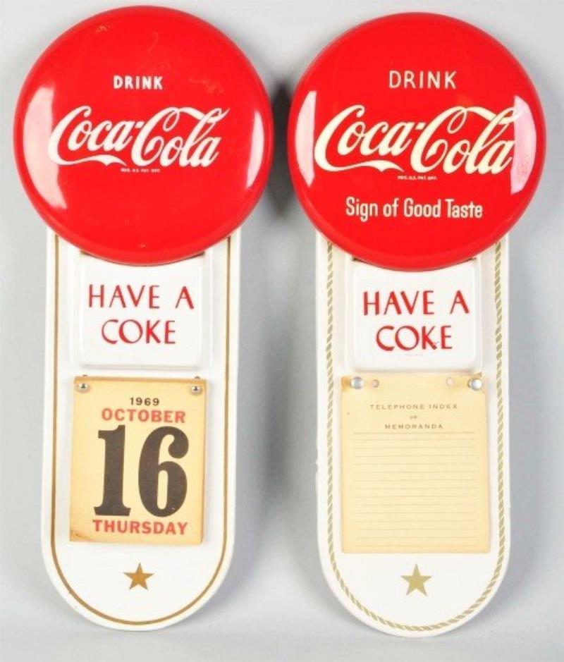 Tin Coca-Cola Calendar Holders.