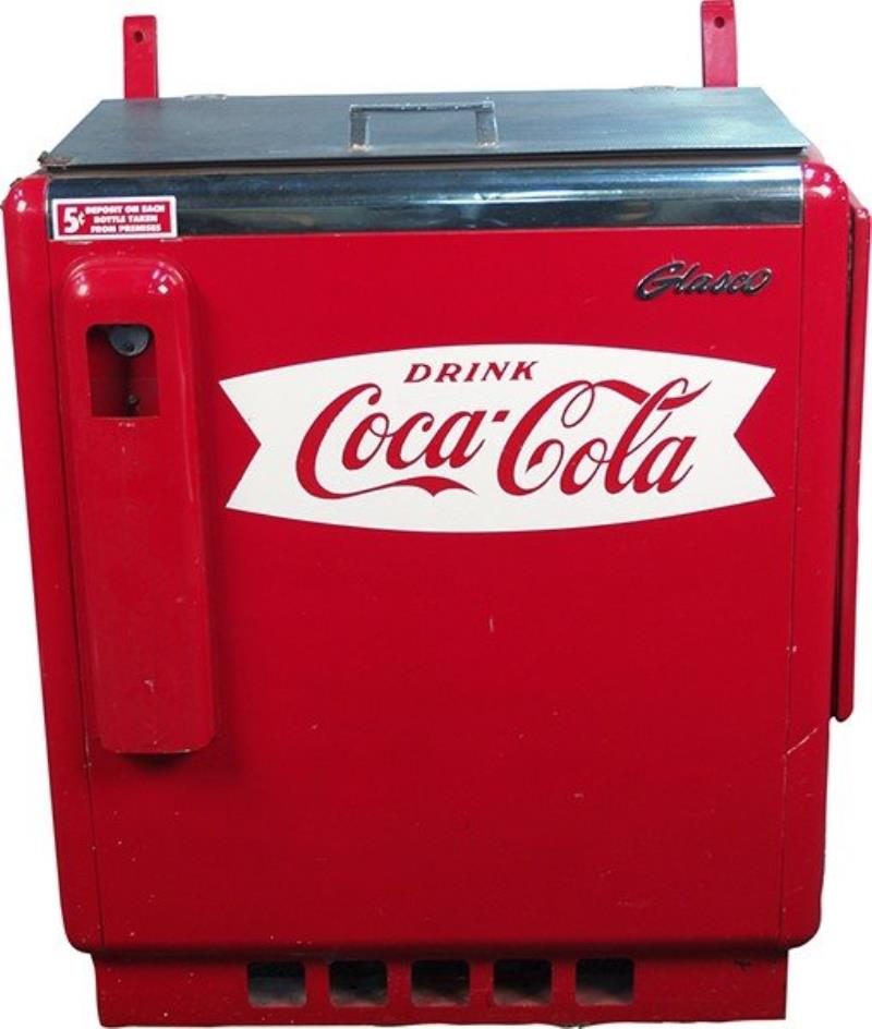 5 Cent Glasco Coca Cola Floor Model Cooler