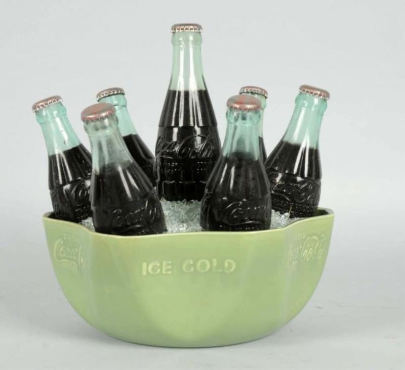 1930s Coca-Cola Vernon Ware Green Ice Bowl