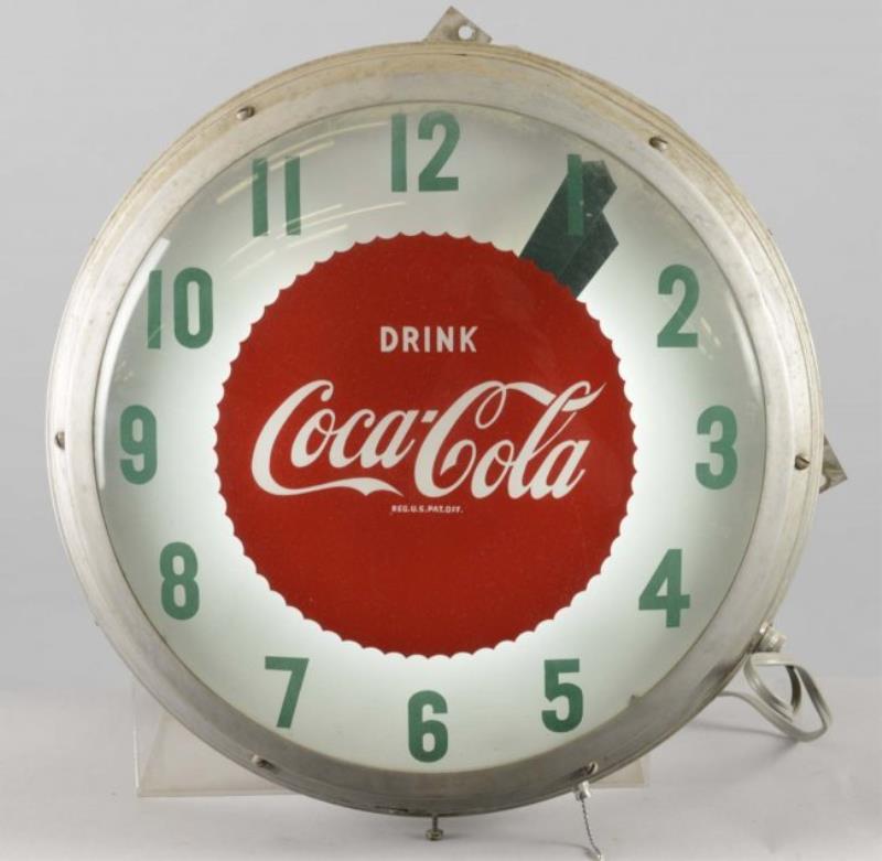 Drink Coca Cola Round Lighted Clock
