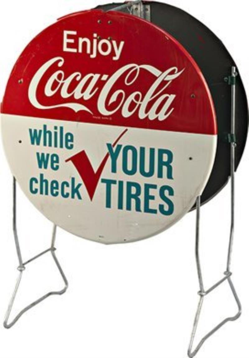 Vintage Coca Cola Sidewalk Metal & Tin "Enjoy Coc