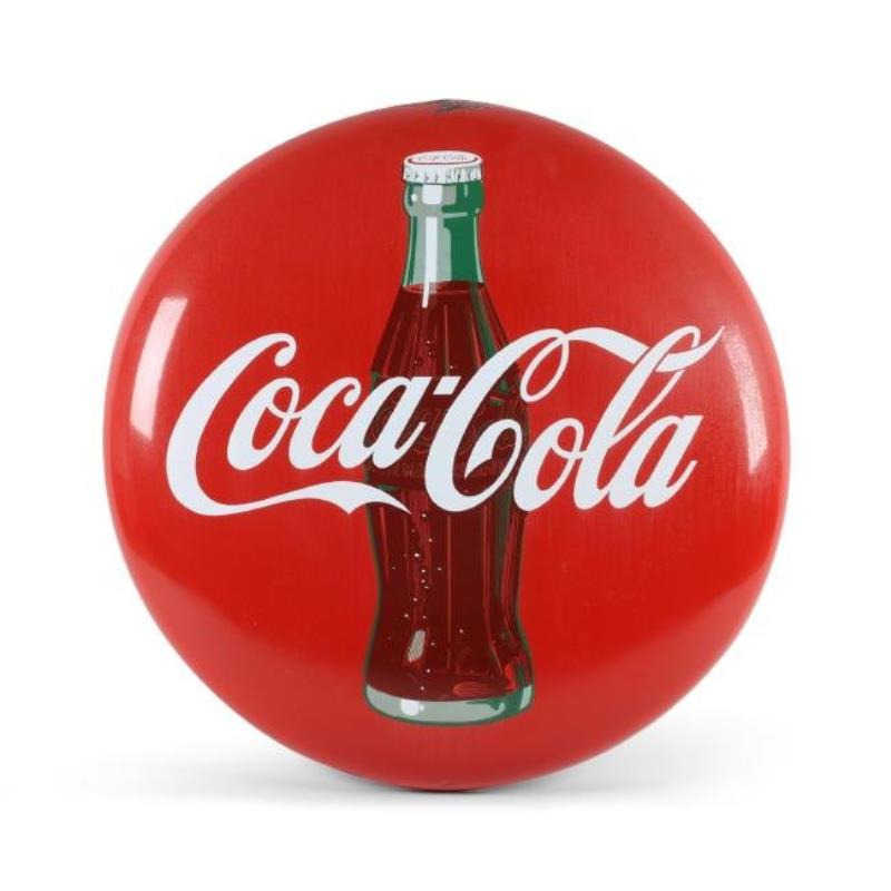Coca-Cola Porcelain Button Sign