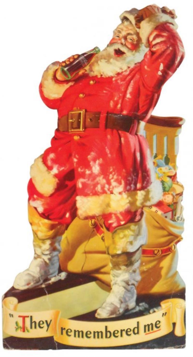 Coca-Cola Christmas Santas (2), diecut cdbd, Santa