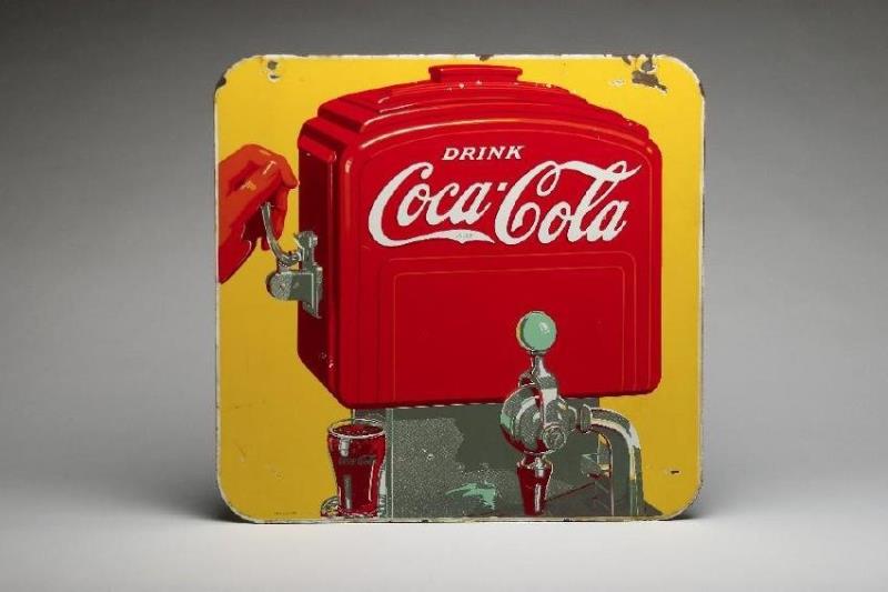 Coca Cola Advertising Sign Double Side Hanging