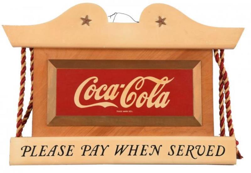 Coca - Cola Wooden Sign by Kay Displays.