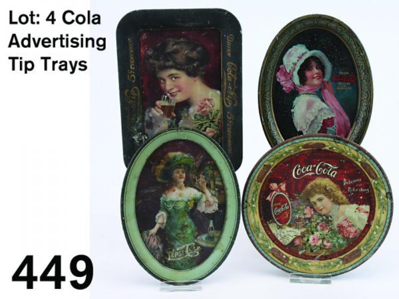 4 Cola Advertising Tip Trays