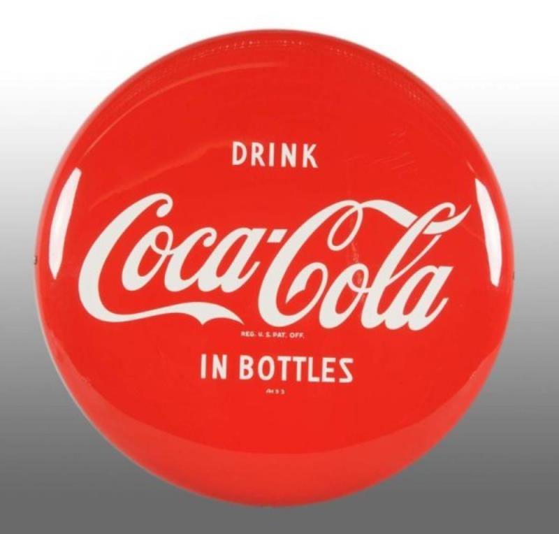 Tin Coca-Cola Button Sign.