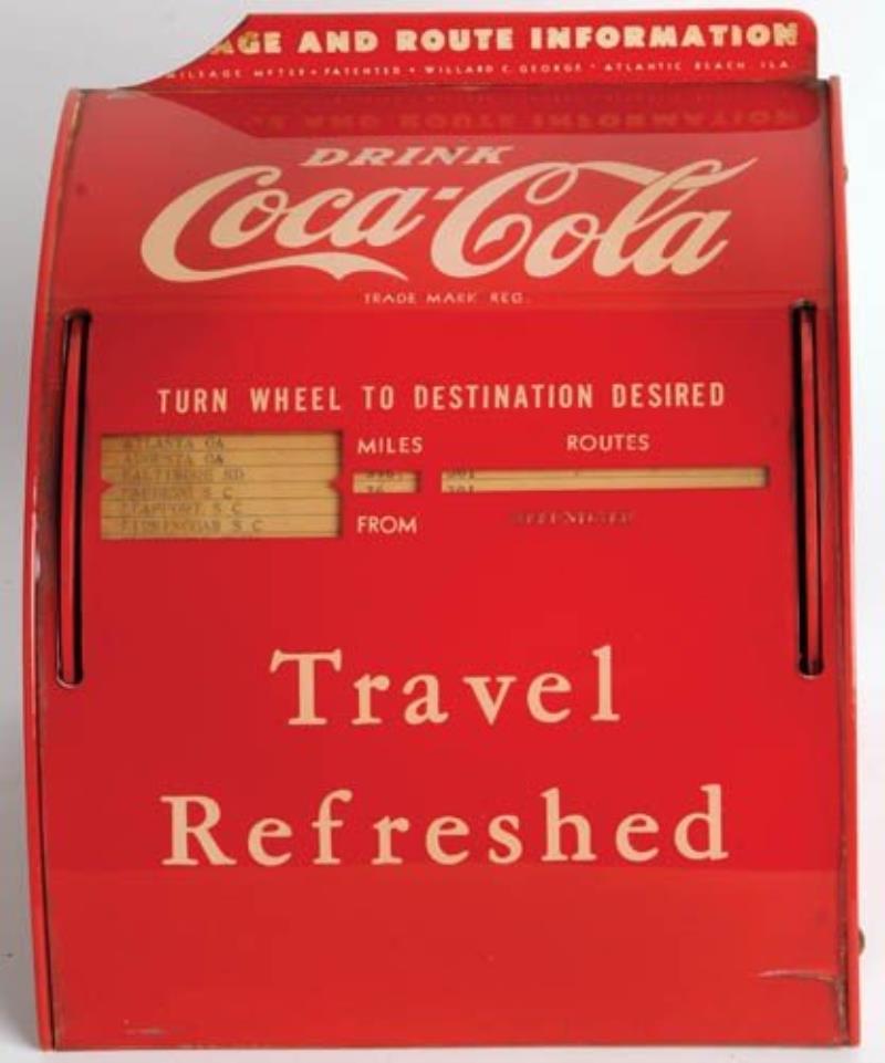1950'S COCA-COLA MILEAGE TABLE