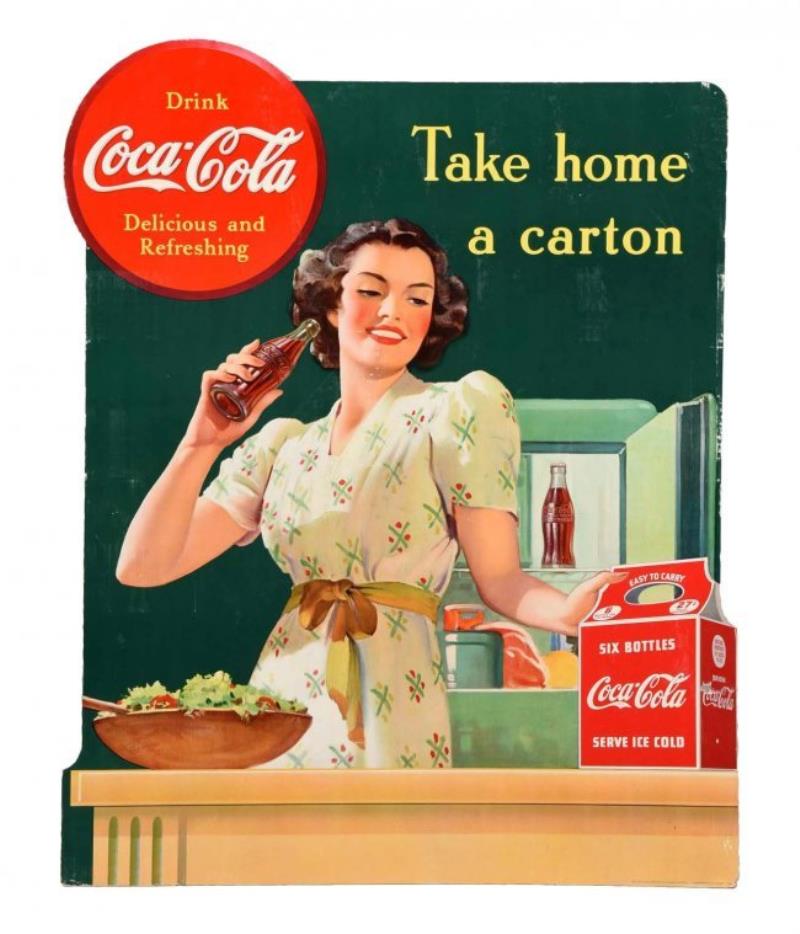 1939 Coca-Cola Easel Back Advertising Sign