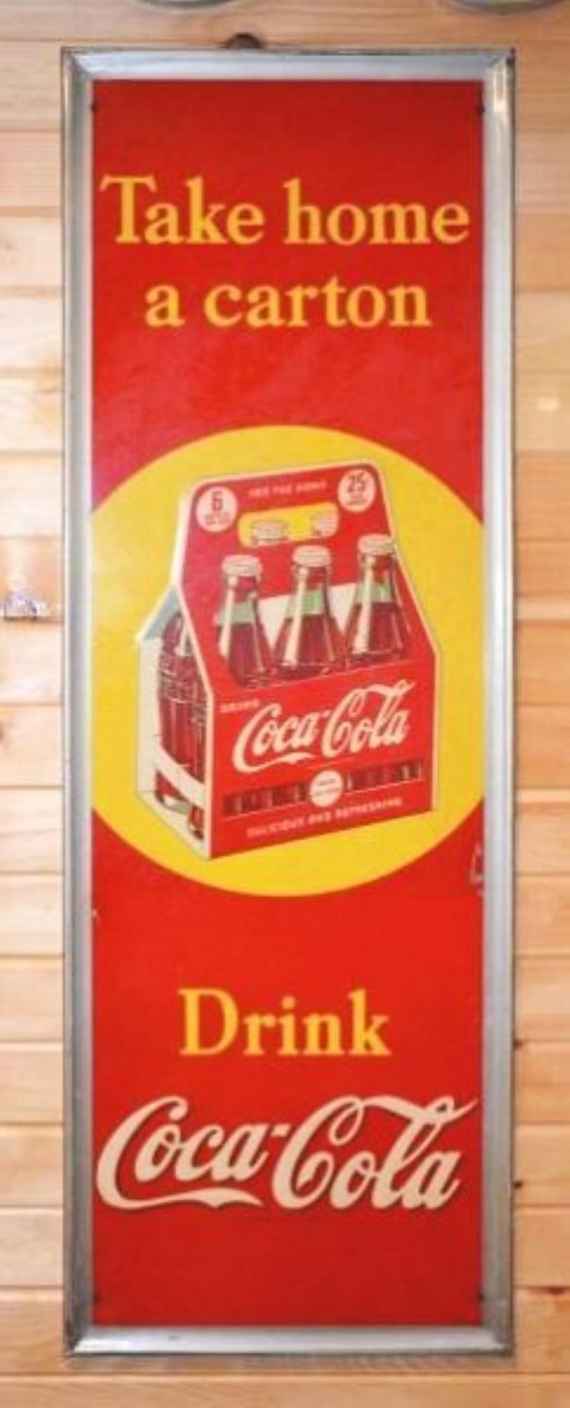 Coca-Cola Tin Self-framed Sign