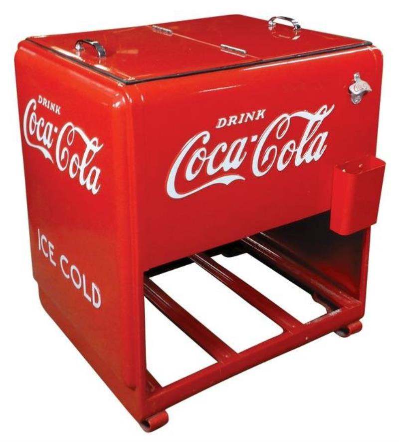 Coca-Cola Standard Ice cooler, hinged top complete
