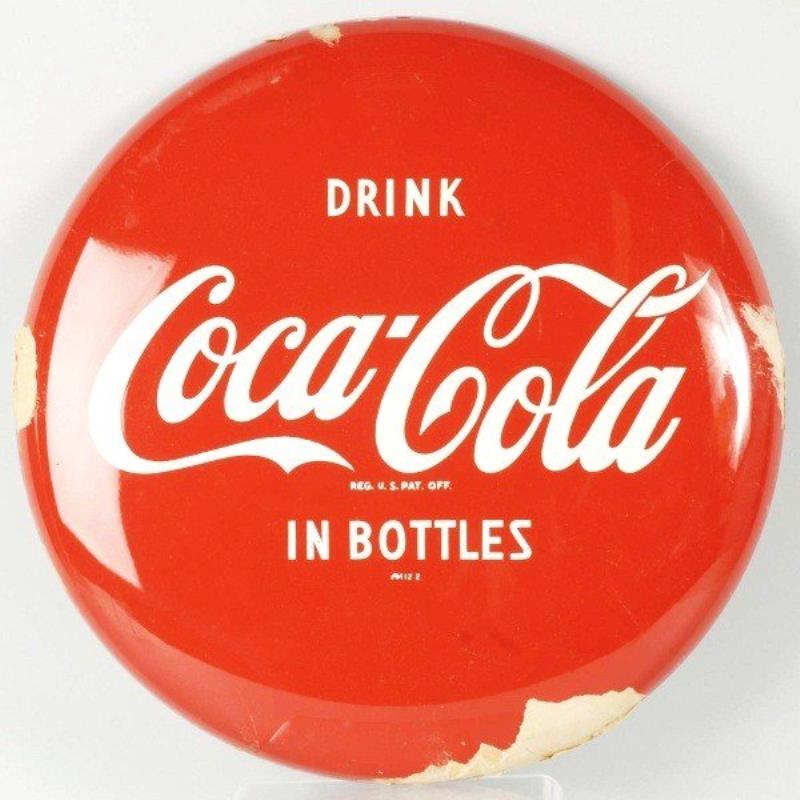 Tin 1952 Coca-Cola Button.