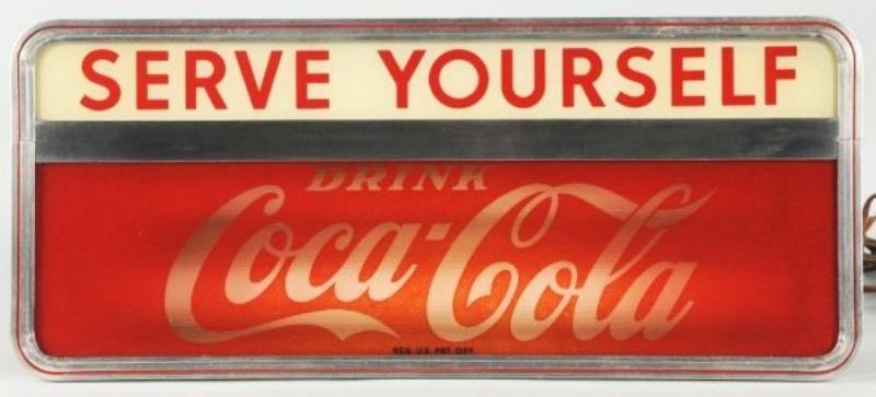Coca-Cola 1950's Lighted Counter Sign